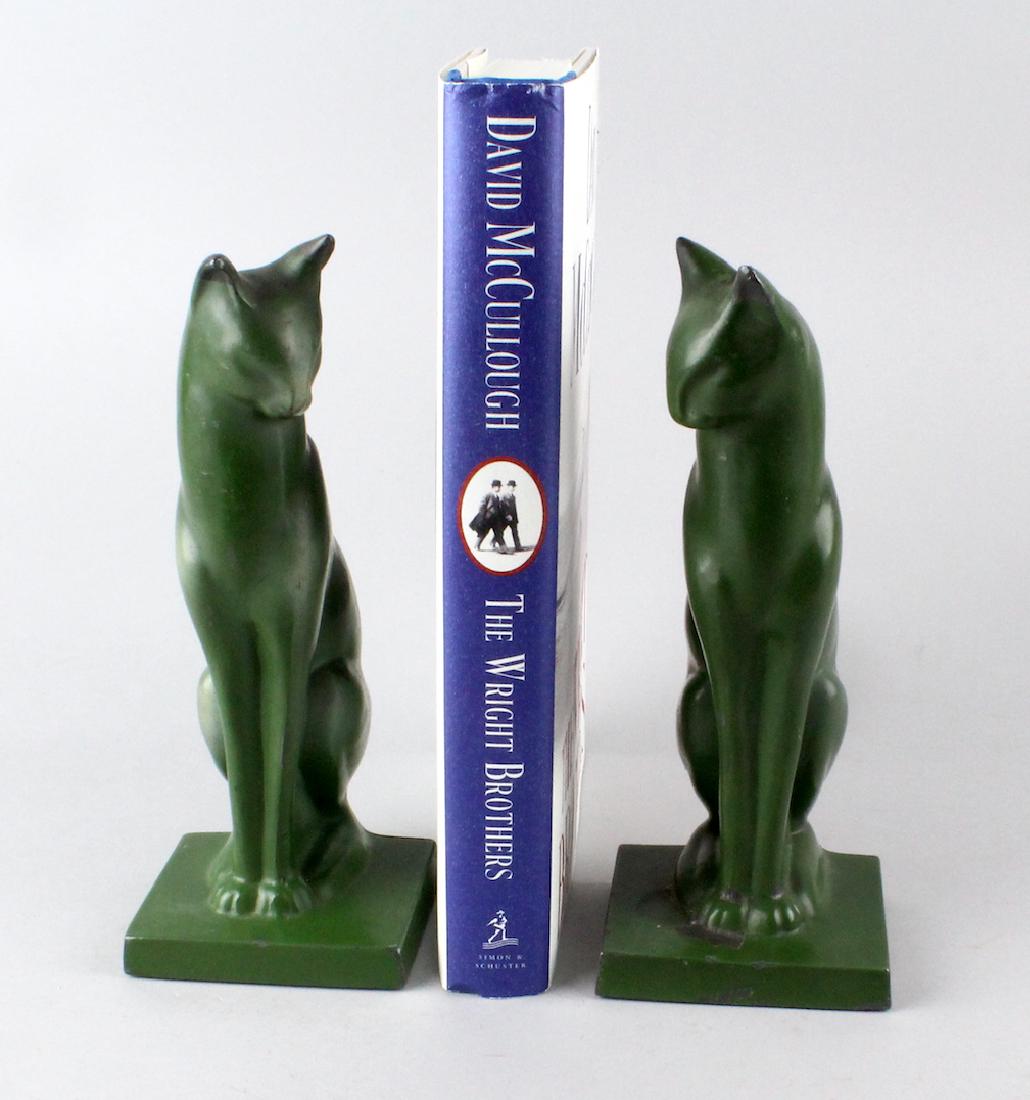 Frankart Art Deco Painted Metal Bookend Cats (1 of 5)