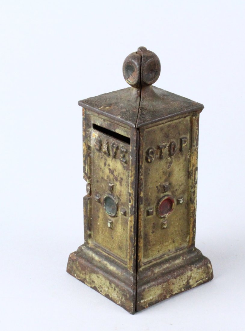 Cast Iron Stop & Save Traffic Bank (1 of 3)