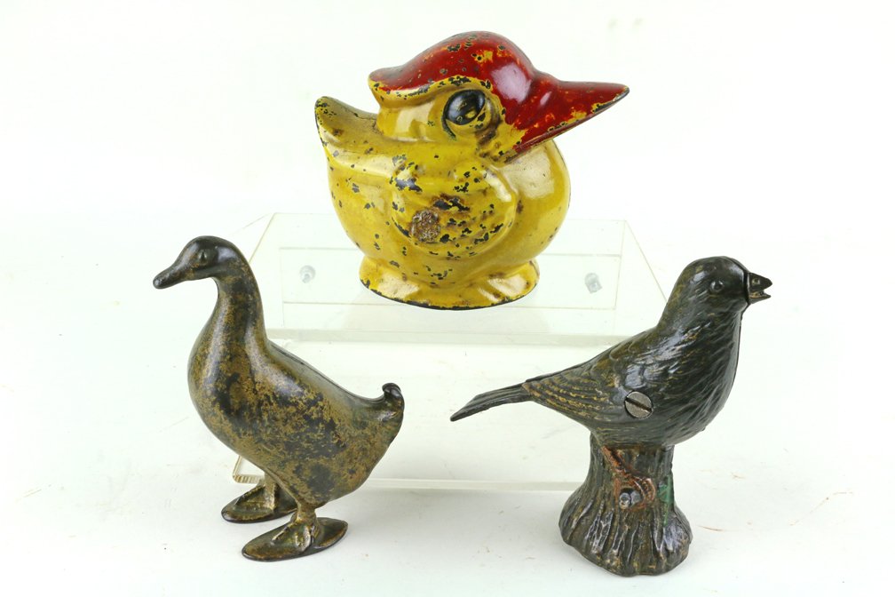 Cast Iron Bird Bank Lot (1 of 3)