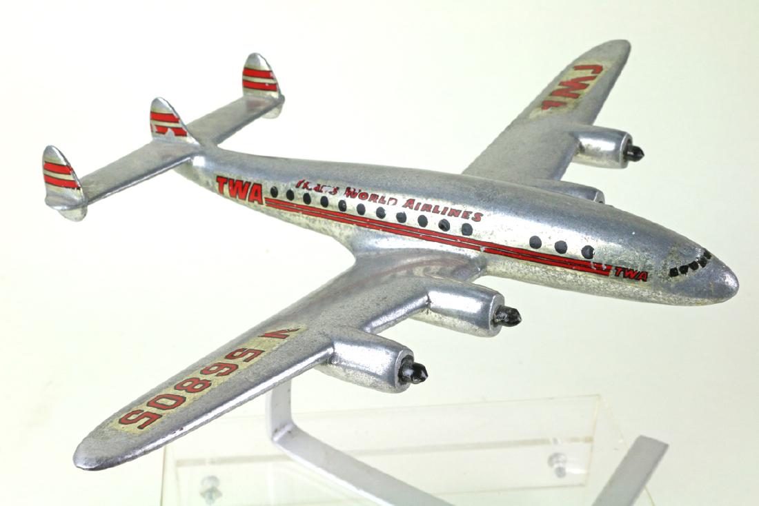 TWA Aluminum Cast Travel Agent Employee Desk Toy Rare (1 of 4)