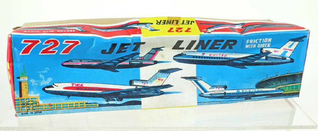 Marusyo Japan Tin 727 Jet Liner NOS In Box (1 of 3)