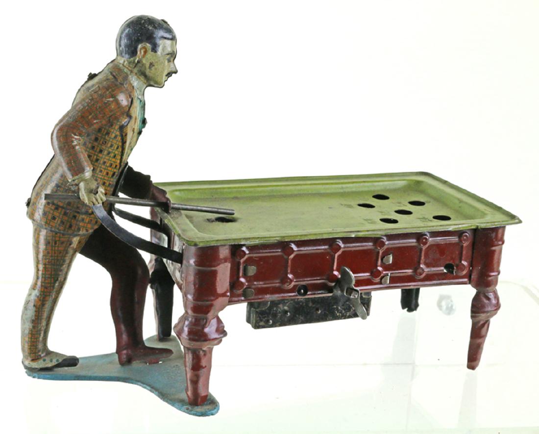 Guntherman German Tin Litho Pool Player 1910 (1 of 4)