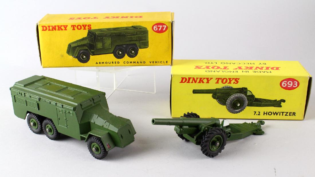 Dinky #677 Armoured Command Vehicle & 693 Howitzer (1 of 4)