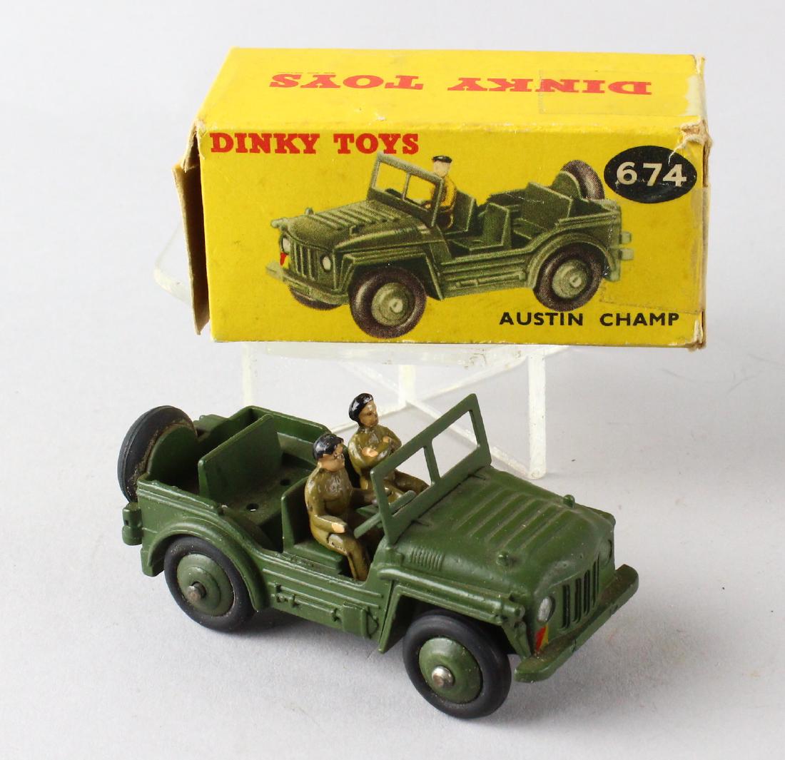 Dinky #674 Austin Champ Jeep In Box (1 of 3)