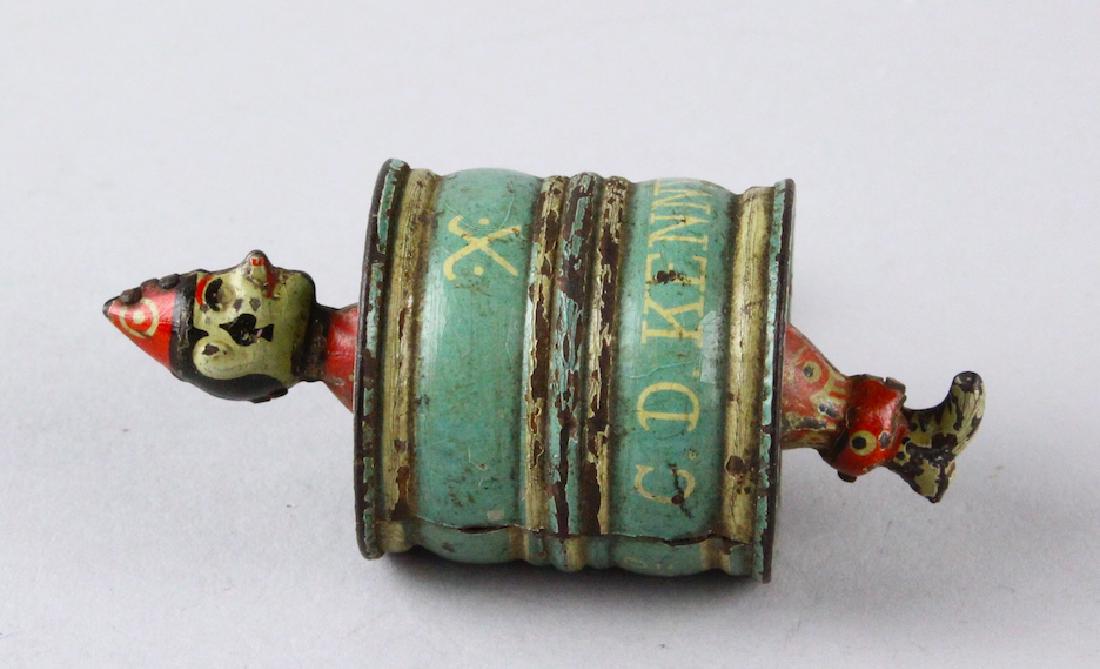 Stock German Tin Clown In Barrel Penny Toy (1 of 3)