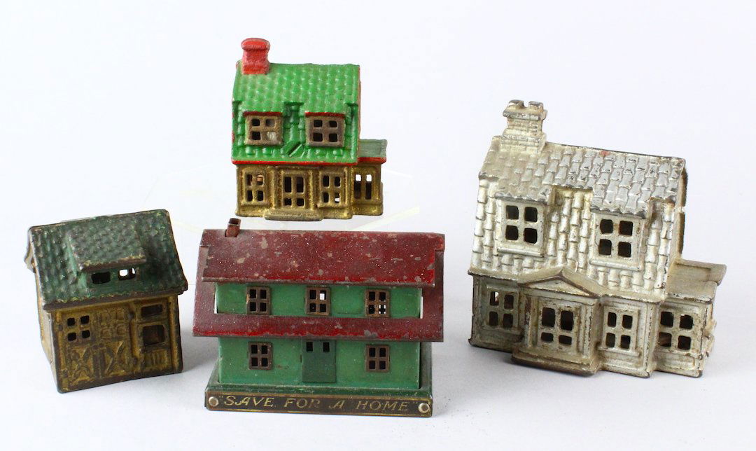 Home, Cottage & Garage Cast Iron Still Banks (1 of 4)