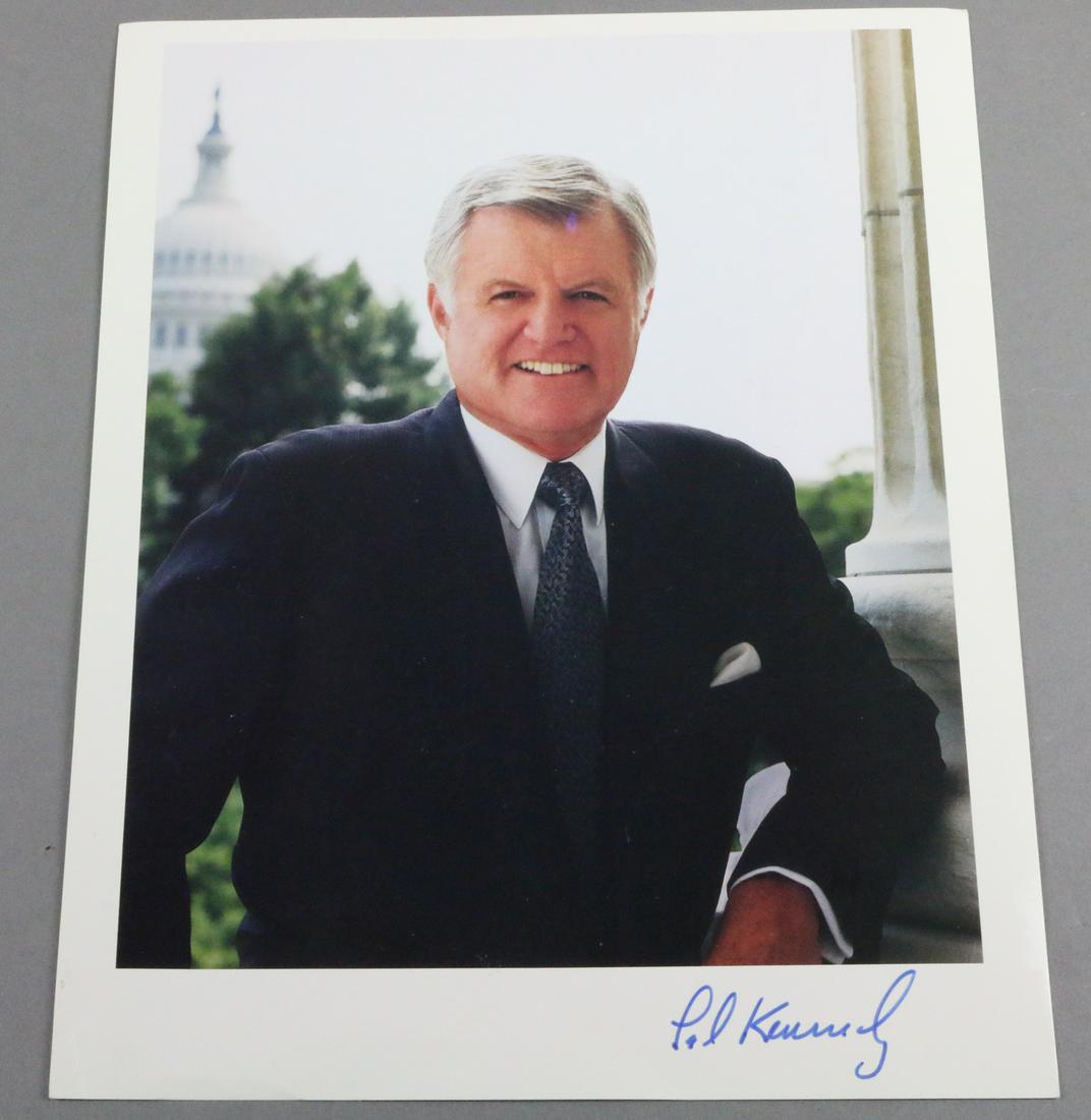 Ted Kennedy Signed Photo: Ted Kennedy signed photo 11x8. All autographs & signed ephemera presented here is from the Cordelia Platt autograph collection. Highly regarded in the autograph industry, Cordelia was the president of