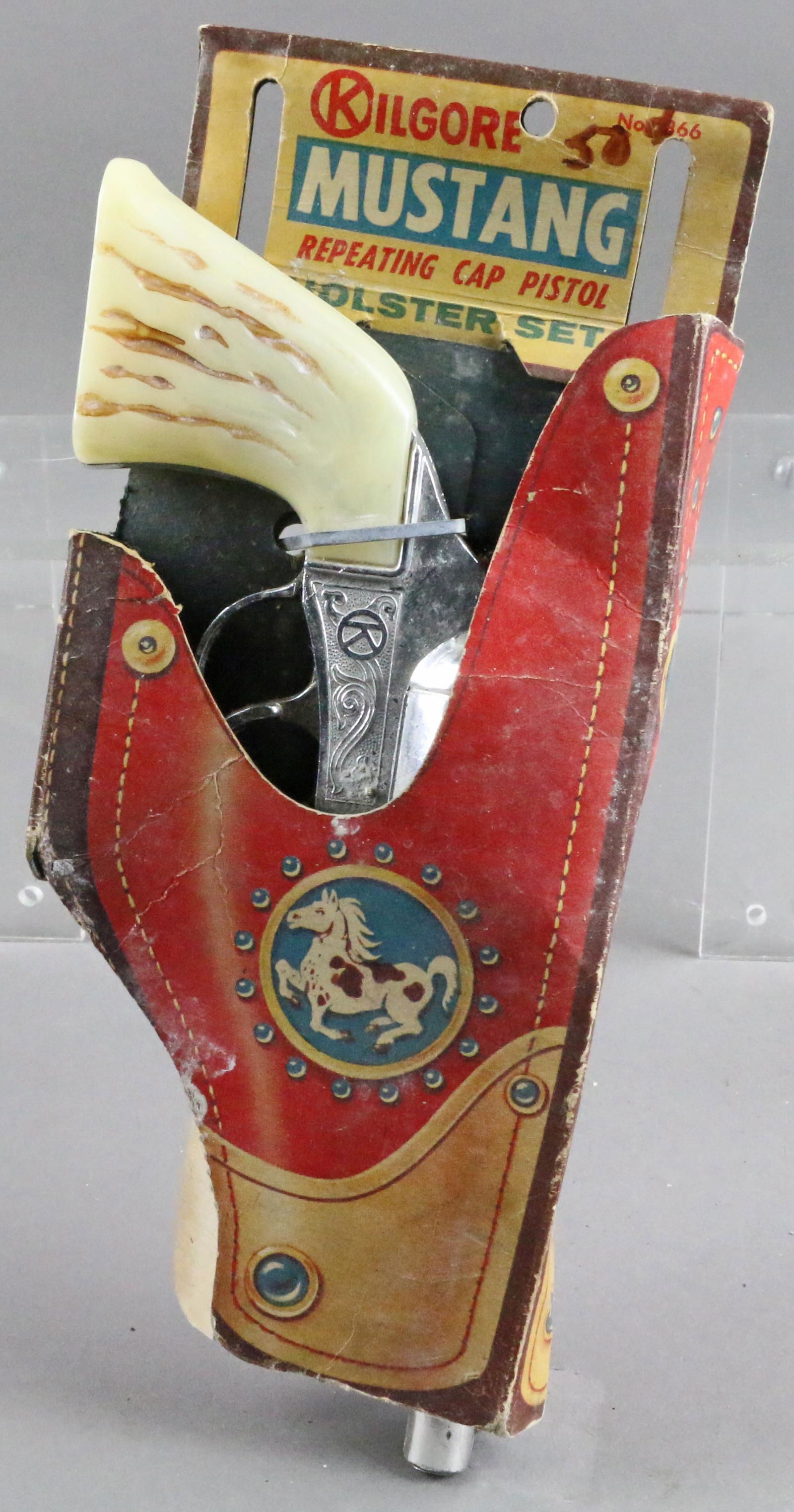 Ki8lgore Mustang Cap Gun Set NOS: Ki8lgore Mustang Cap Gun Set NOS, 10 inches