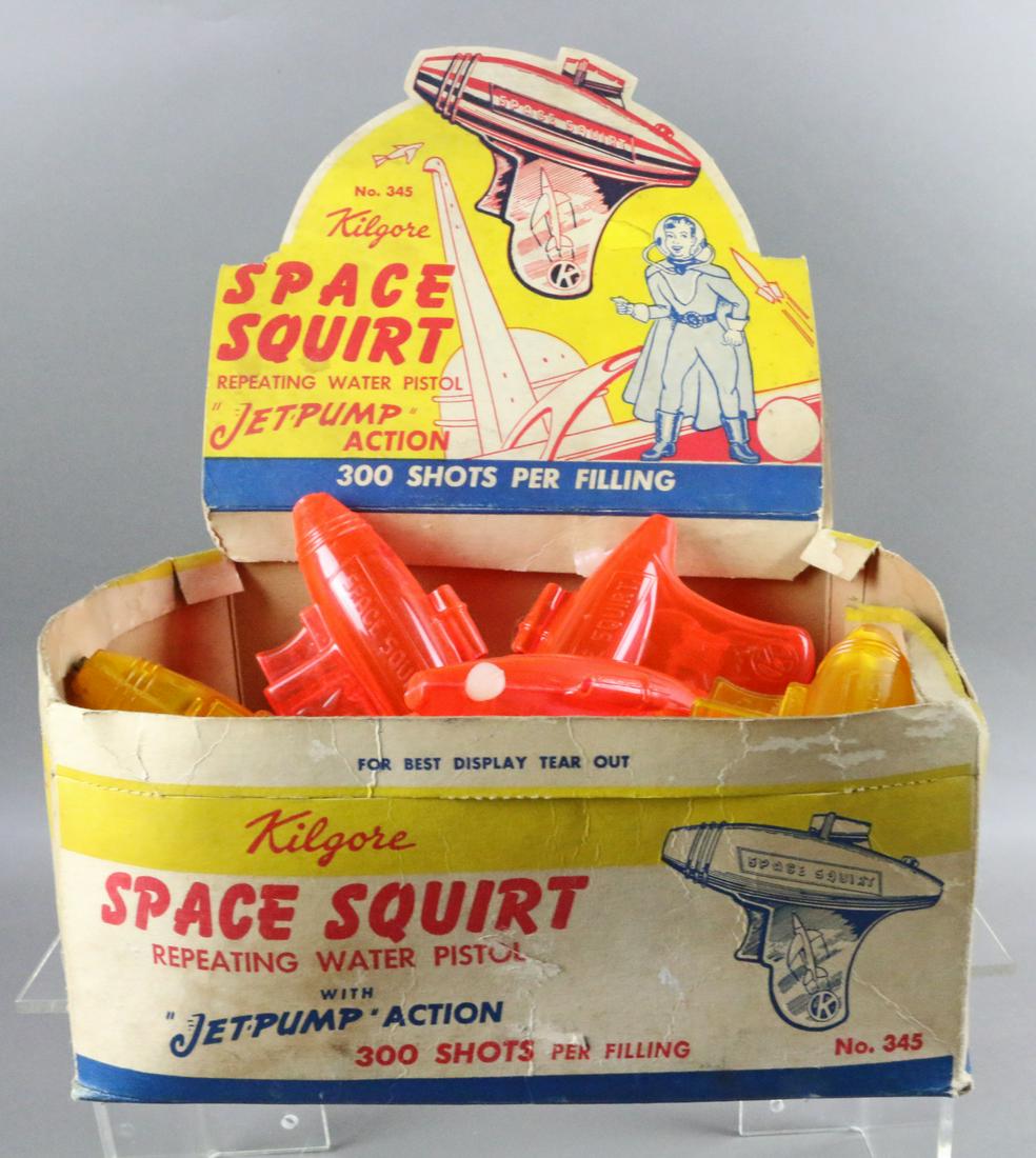 KIlgore Space Squirt Gun Dealer Box Display NOS: KIlgore Space Squirt Gun Dealer Box Display NOS, 10 x 19, 5 inches, 11 total