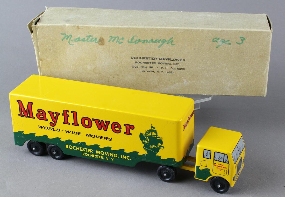 Ralstoy Mayflower Moving Truck Rochester NY: Ralstoy Mayflower Moving Truck Rochester NY in the original box. Advertising premium toy truck.