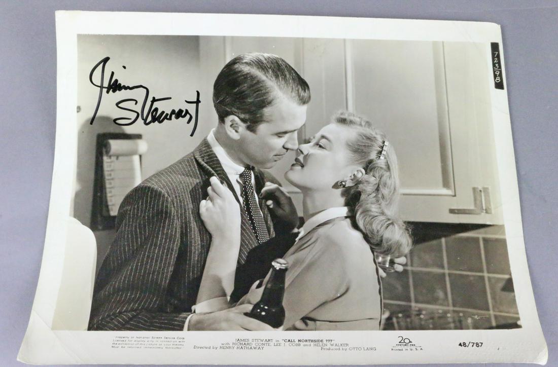 James Stewart 20th Century Fox Signed Promo Photo: 8x11, 48/787 All autographs & signed ephemera presented here is from the Cordelia Platt autograph collection. Highly regarded in the autograph industry, Cordelia was the president of the UACC (United