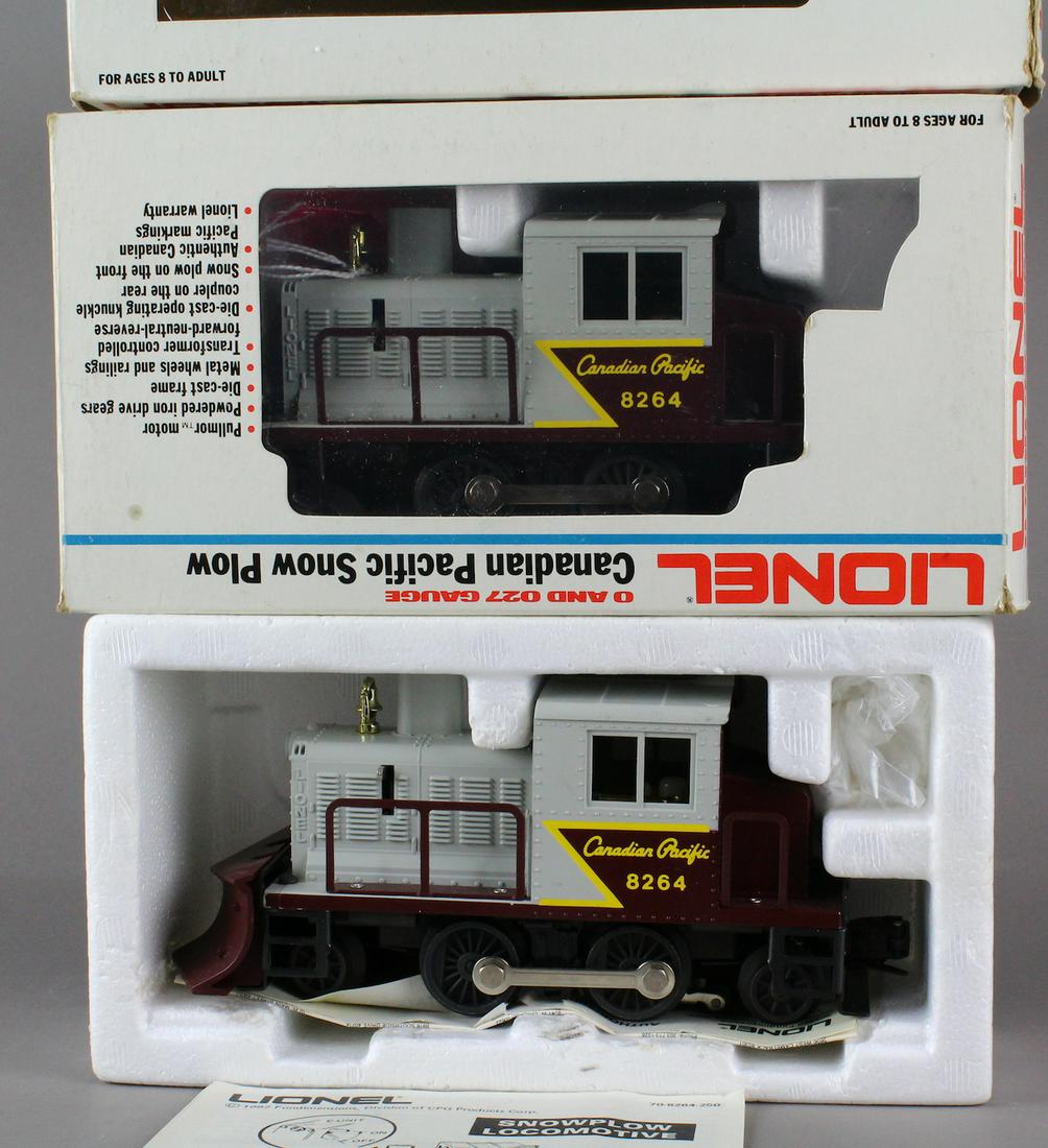 2 Lionel Canadian Pacific Diesel Snow Plow Engines: 2 Lionel Canadian Pacific Diesel Snow Plow Engines in box.
