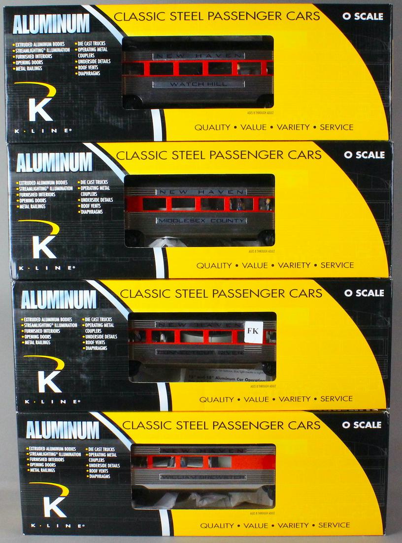 K-Line New Haven Metal Car Set of 4 in Box Aluminum 15" (1 of 4)