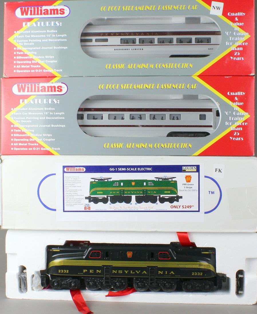 Williams Green PRR GG-1 2332 & Metal PRR Passenger Cars (1 of 3)
