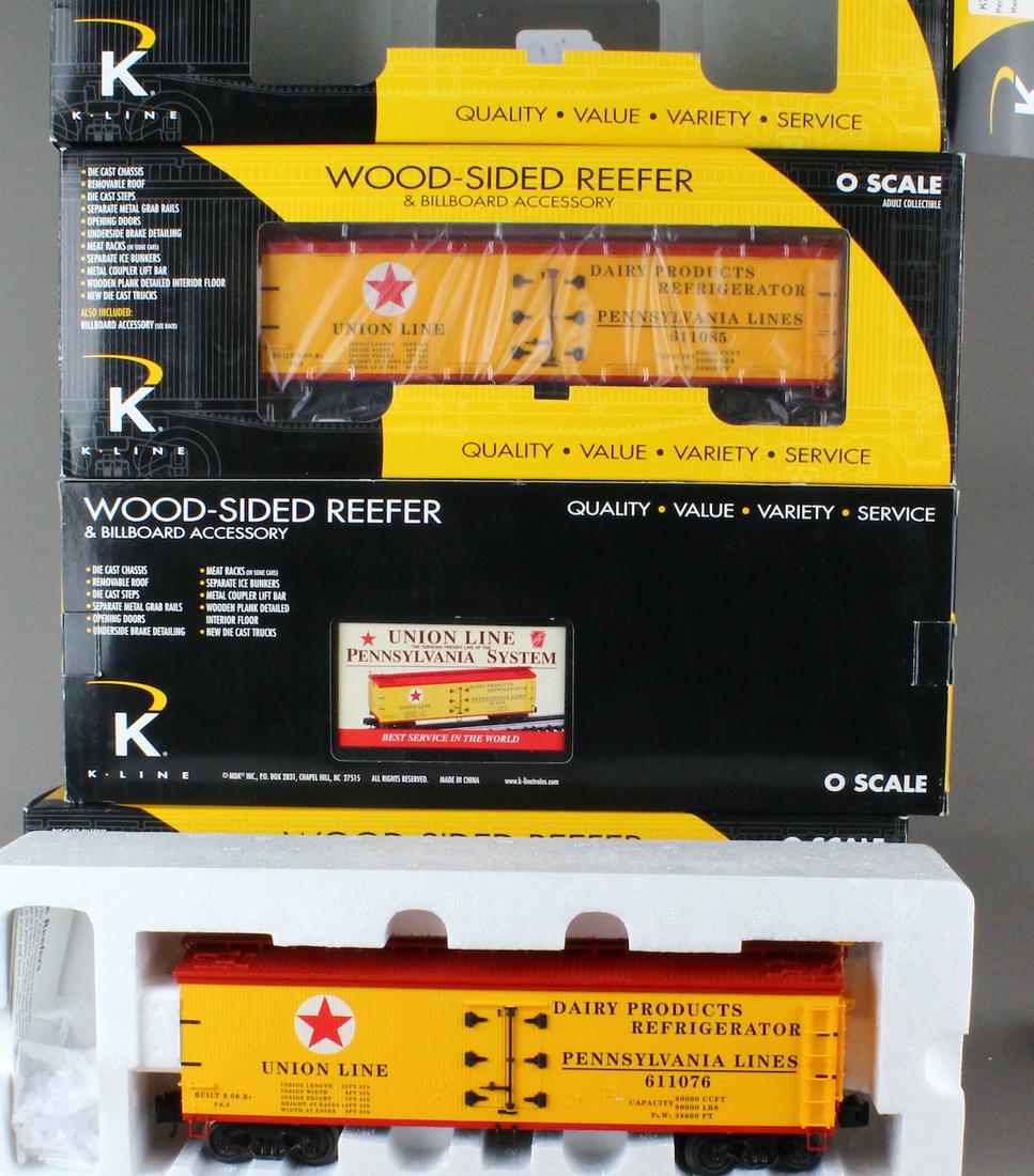 4- K Line PA Wood Sided Reefer & Billboard Cars (1 of 3)