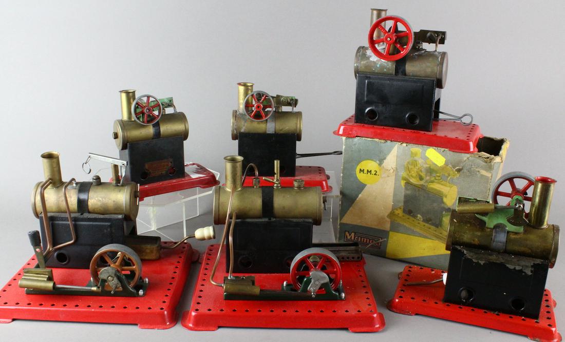 6 Mamod Steam Engine Plants & Box (1 of 2)