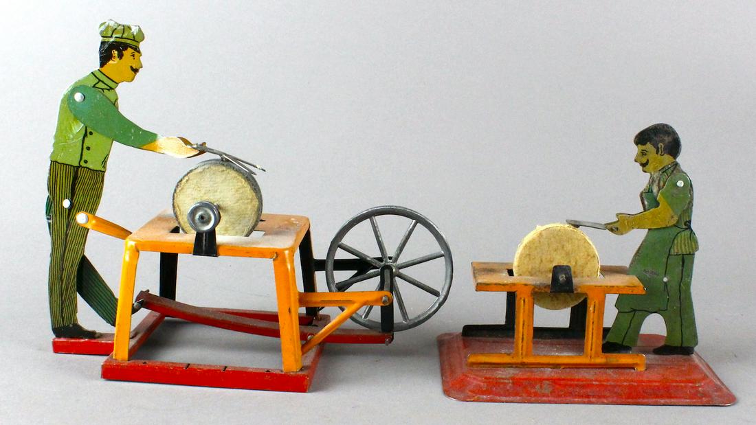 Bing German Tin Steam Men at Wheel (1 of 2)