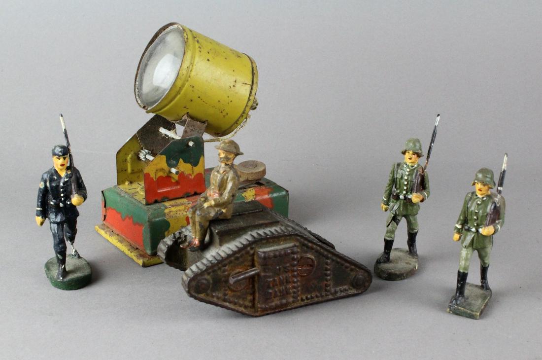 German Elastolin Soldiers & A C Williams WWI Tank Bank (1 of 2)
