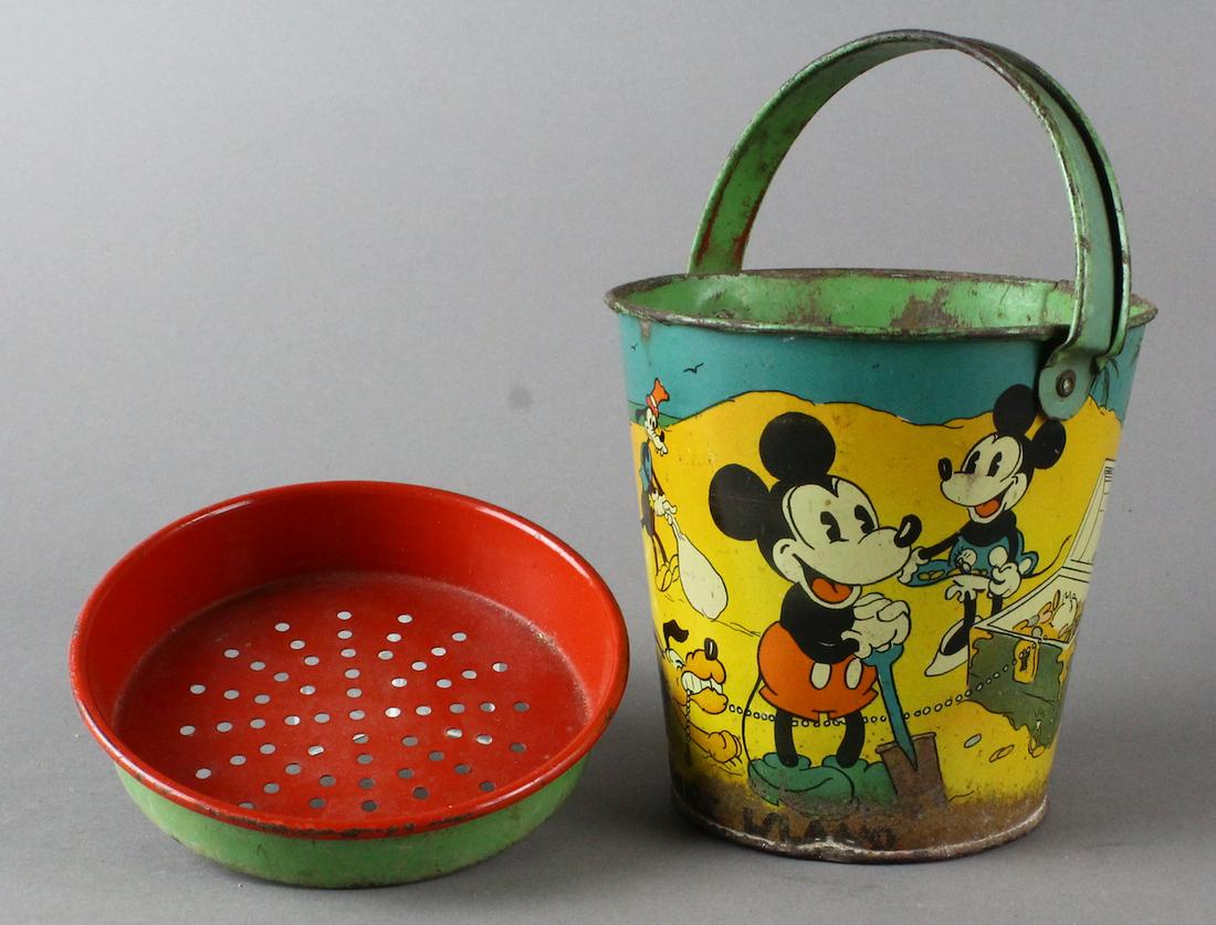1930s Mickey Mouse Sand Pail Ohio Art (1 of 4)
