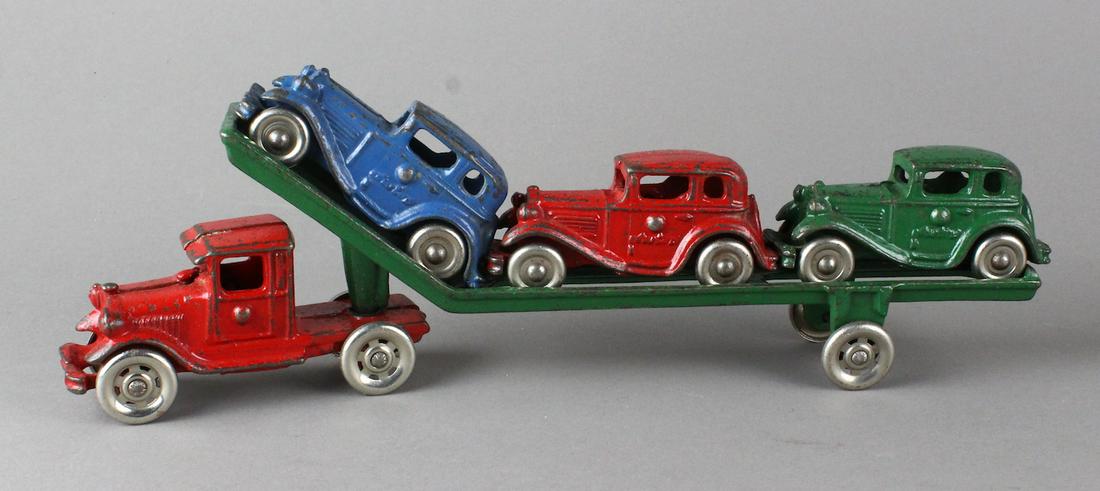 A.C. Williams Cast Iron Austin Car Carrier (1 of 4)