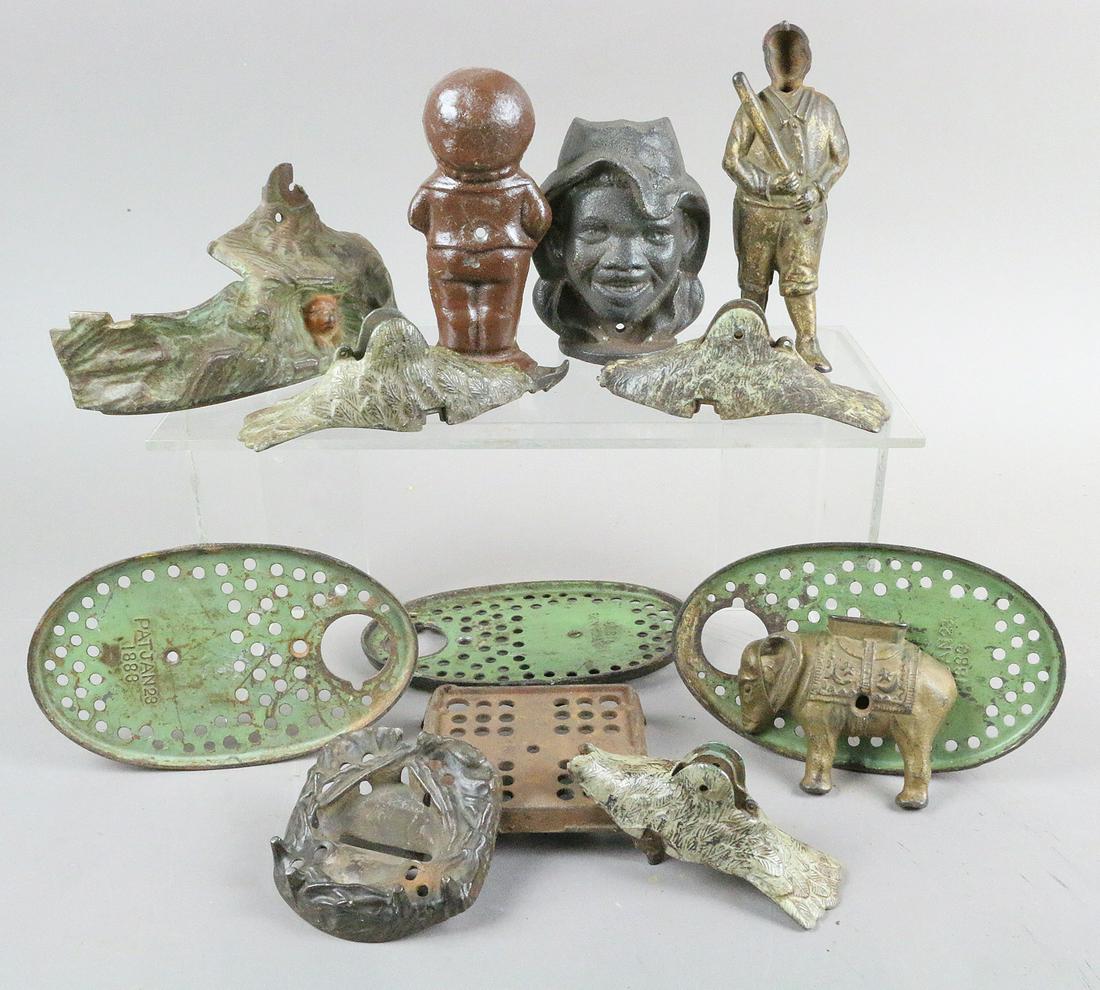 1890s Cast Iron Mechanical Bank Parts Lot (1 of 3)