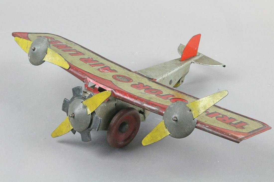Girard Tri Motor Prop Plane Tin Litho (1 of 3)
