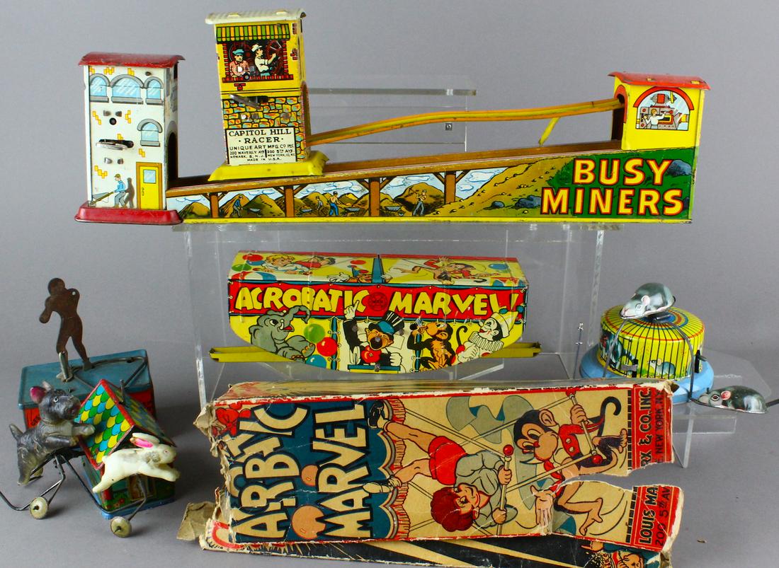 Large Marx & Unique Art Tin Toy Parts Lot (1 of 3)