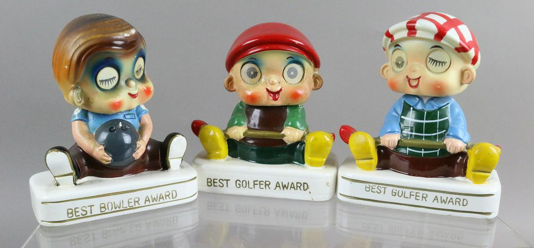 Best Golfer Bowler Nodder Lot (1 of 2)