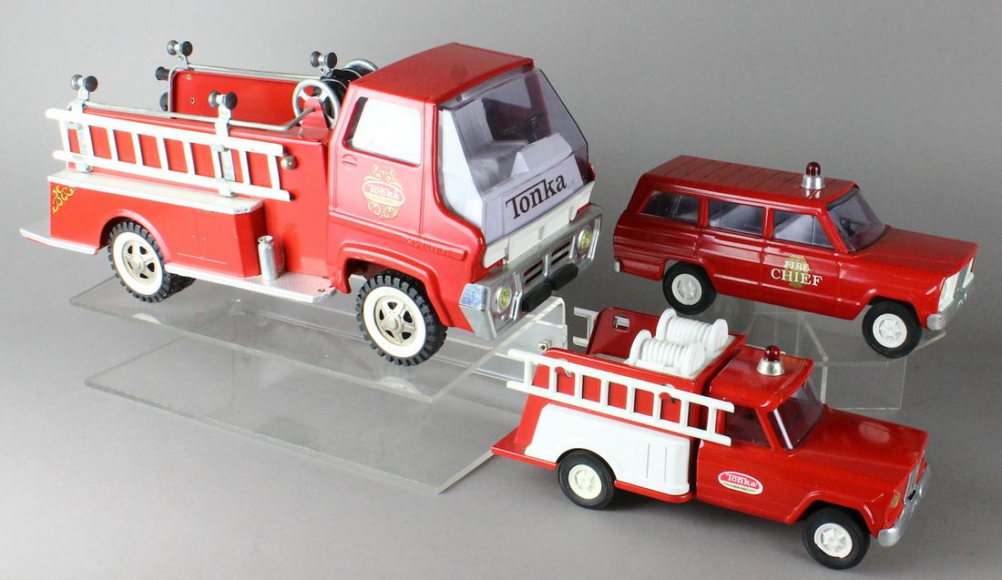 1960s Tonka Jeep Fire Trucks & Hose Truck (1 of 3)