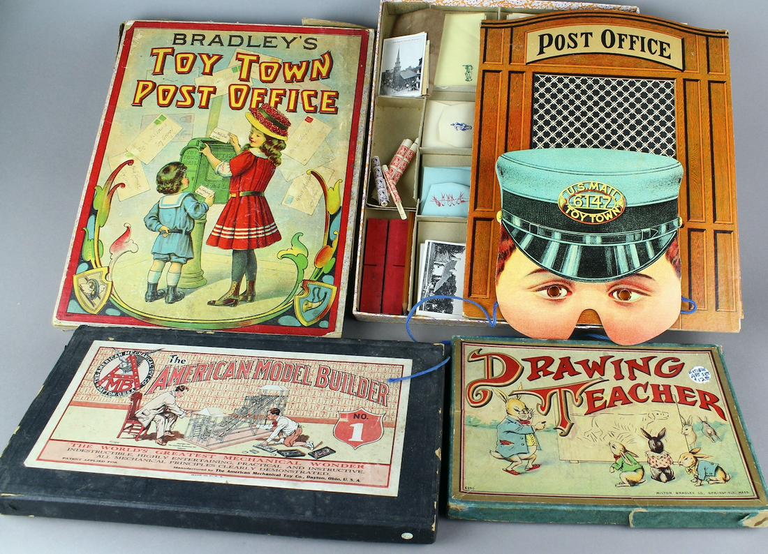 1890s Bradley Toy Town Games & American Model Builder (1 of 4)
