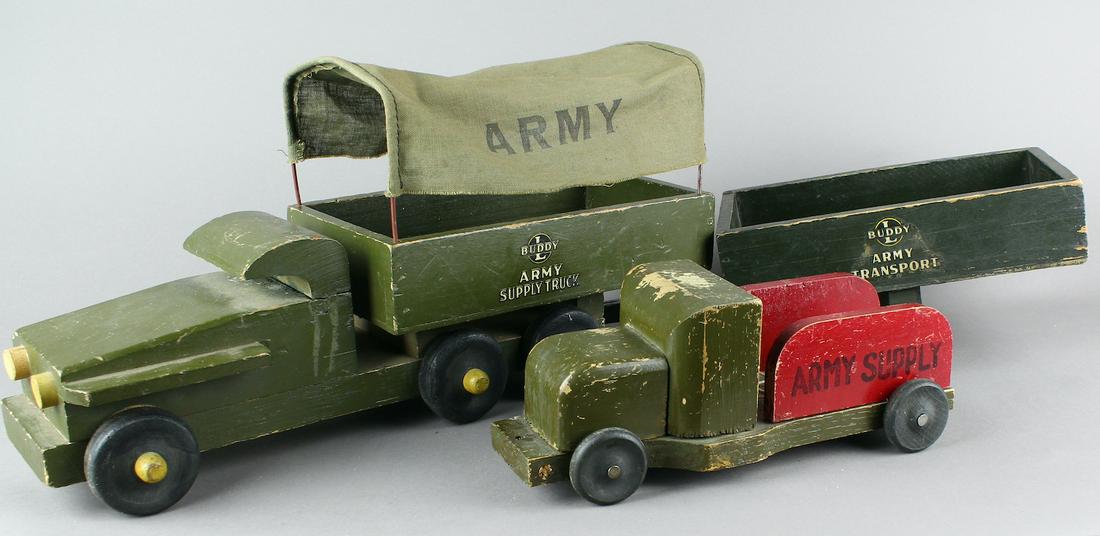 Buddy L WWII Army Transport &n Supply Trucks (1 of 3)