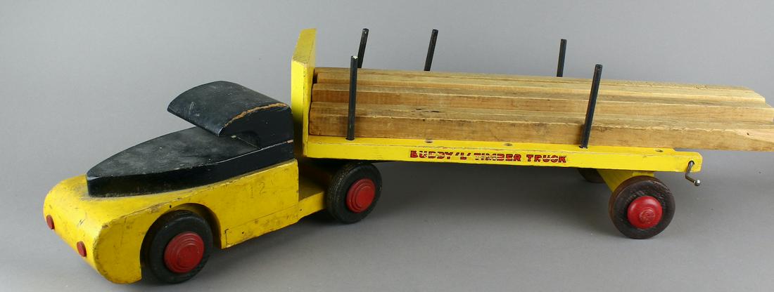 Buddy L Timber Truck: Buddy L Timber Truck 25 inches long.