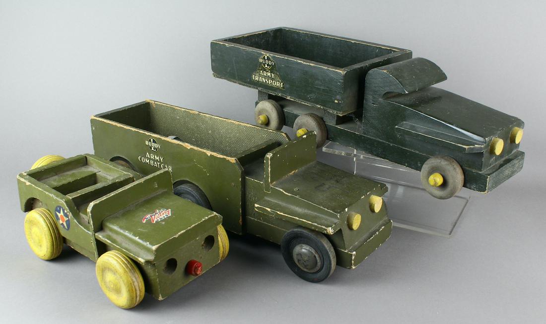 Buddy L Army Transport, Jeep, & Combat Car (1 of 3)