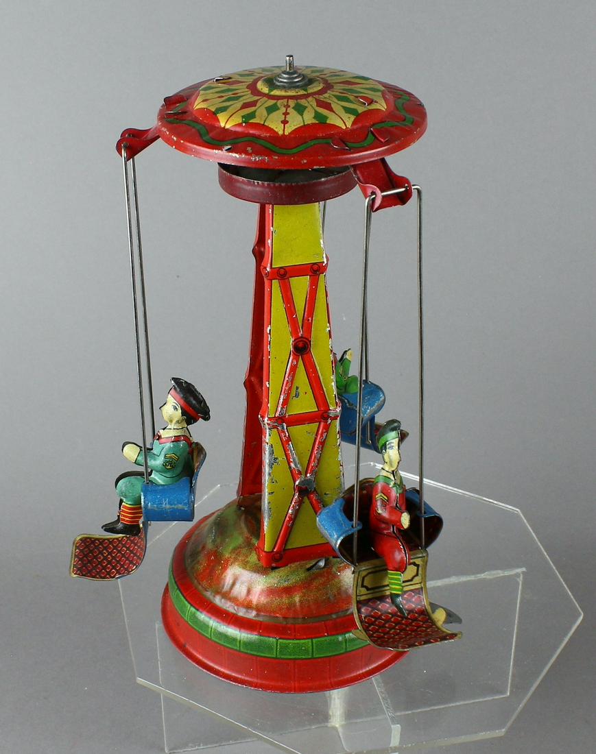 Pre-War Japan Tin Carousel with Riders (1 of 6)