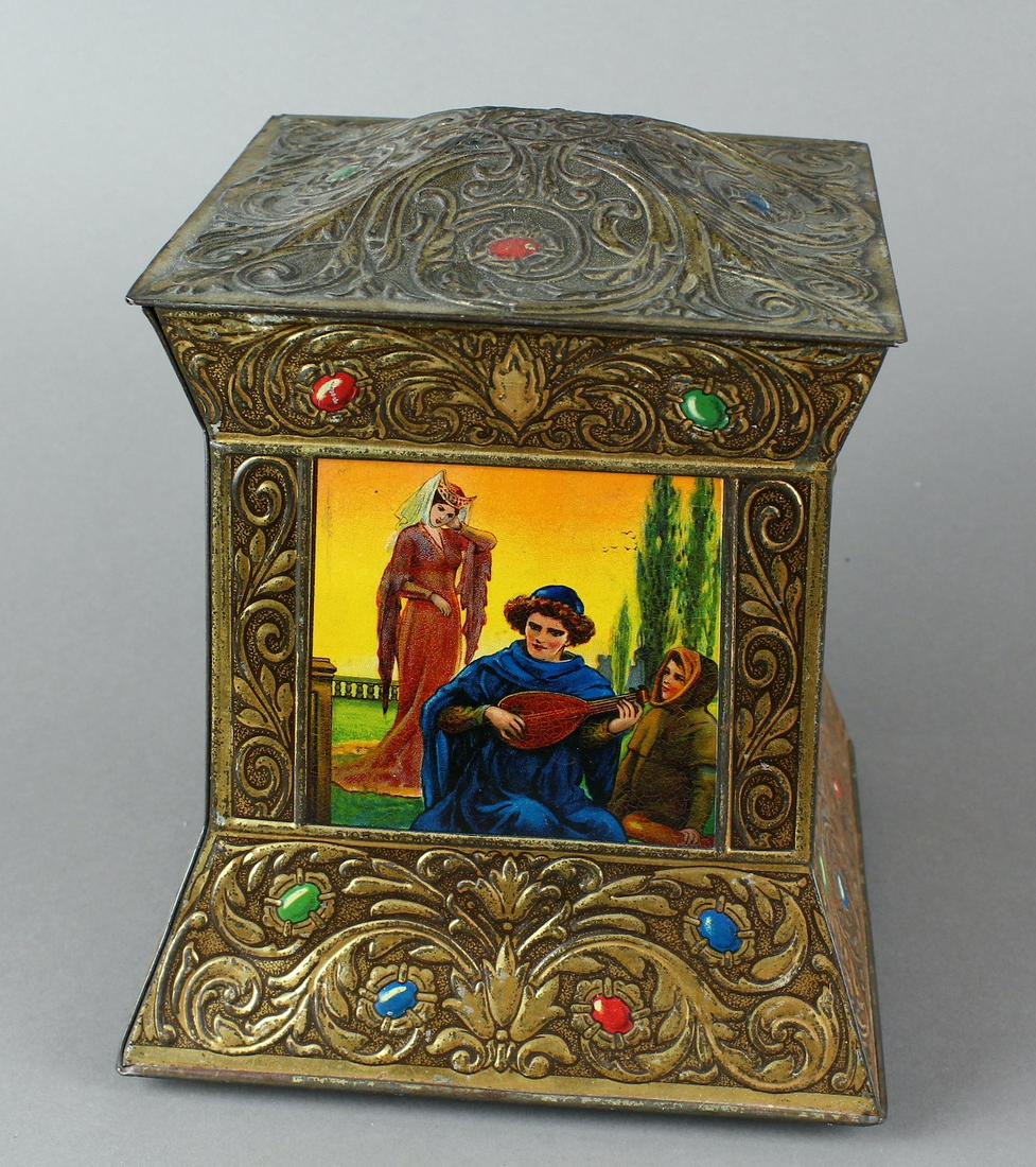 Glasgow Buchanan & Bros. Pre-Raphaelite Biscuit Tin (1 of 4)