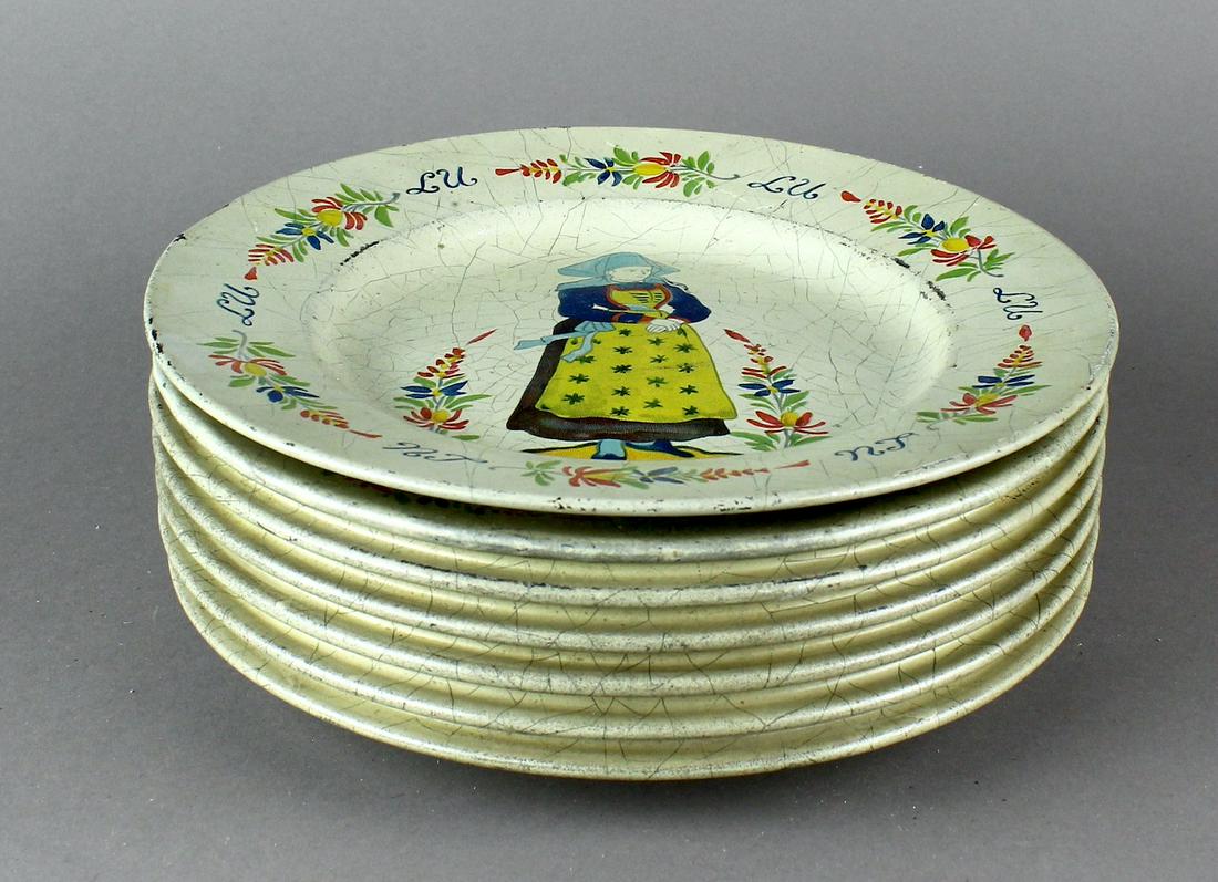 Levevre-Utile Co. of Paris Stacked Plates Biscuit Tin (1 of 4)