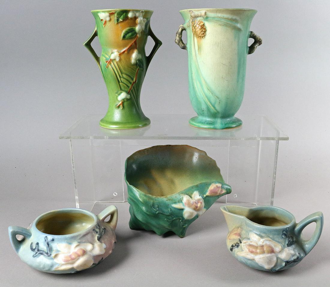 Roseville Pottery Lot Pine Cone (1 of 2)