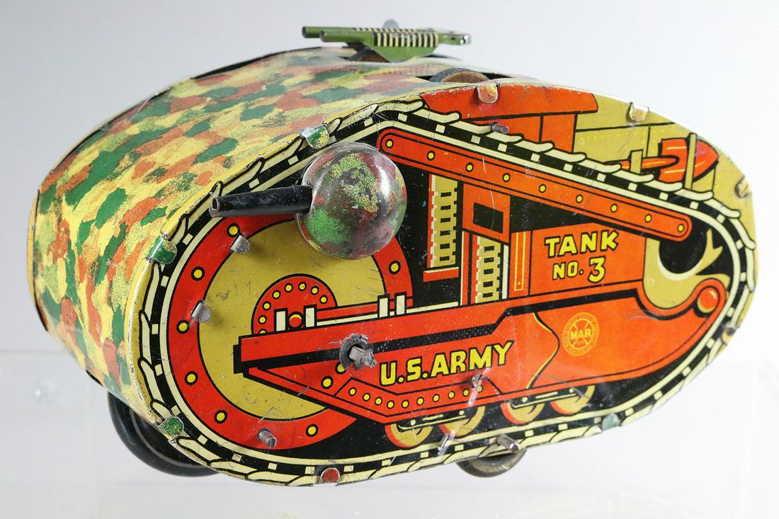 Marx Tank No 3 Tin Litho Wind Up (1 of 3)