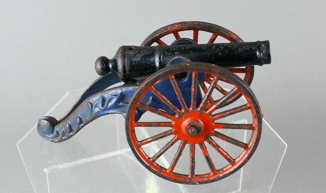 Ives Cast Iron Cannon: Ives Cast Iron Cannon. Fine original paint,
