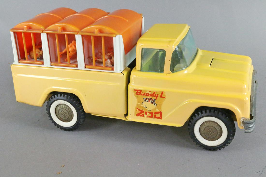 Buddy L Zoo Truck: Buddy L Zoo Truck, pressed steel 13 inches