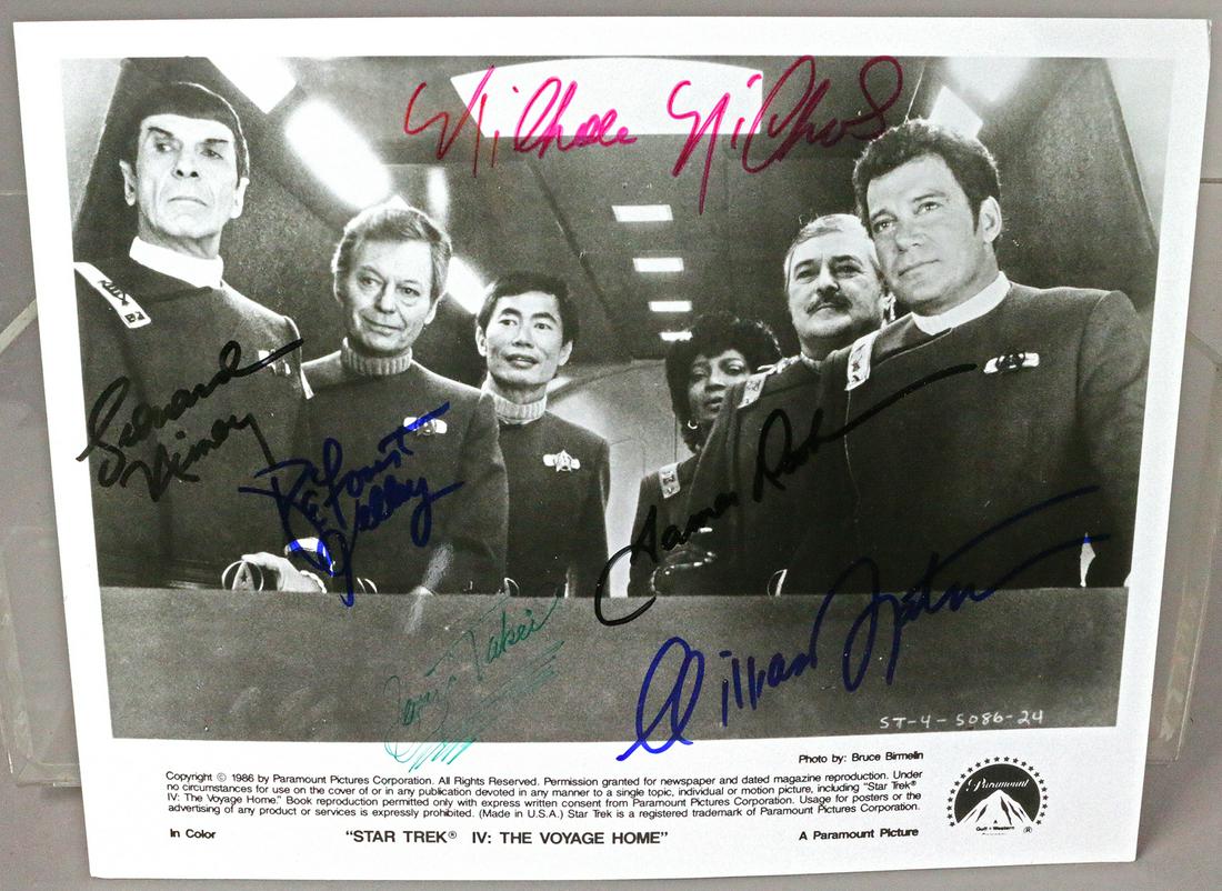 Star Trek Autographed Cast Photo: Star Trek Autographed Cast, orig cast All autographs & signed ephemera presented here is from the Cordelia Platt autograph collection. Highly regarded in the autograph industry, Cordelia was the presi