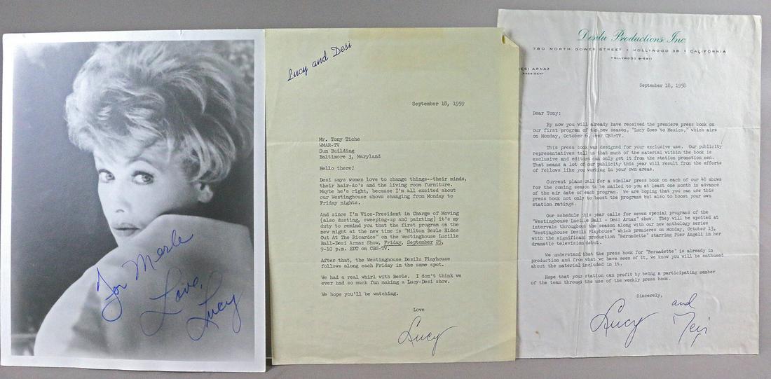 I Love Lucy Lucy and Desi Arnez Signed Photo: I Love Lucy Lucy and Desi Arnez Signed Photo All autographs & signed ephemera presented here is from the Cordelia Platt autograph collection. Highly regarded in the autograph industry, Cordelia was th