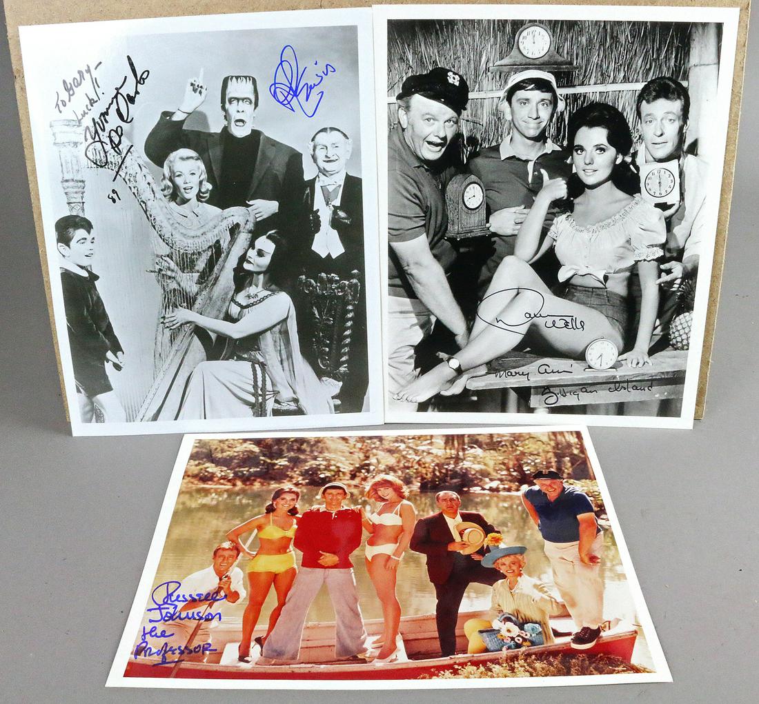 Munsters Gilligans Cast Signed Photo Lot: Munsters Gilligans Cast Signed Photo Lot All autographs & signed ephemera presented here is from the Cordelia Platt autograph collection. Highly regarded in the autograph industry, Cordelia was the pr