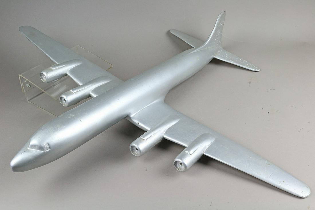Cast Iron Advertisng Prop Plane Large: Cast Iron Advertisng Prop Plane Large, original store display, 31 inch wingspan, 27 inches long