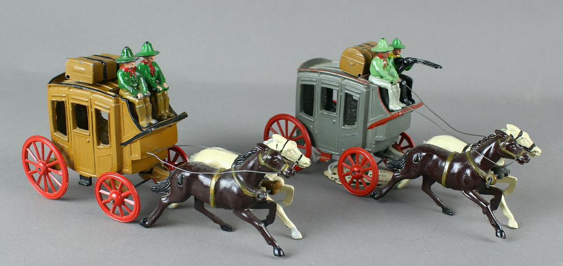 2 JohillCo Miniature Stage Coach Excellent: 2 JohillCo Miniature Stage Coach Excellent John Hill made in England.