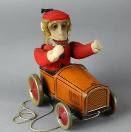 1920s Schuco Germany Monkey Driving Car