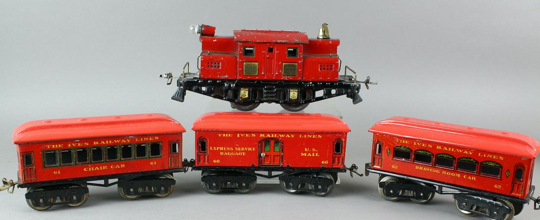Ives 3254 Locomotive & 60 61 62 Cars: Ives 3254 electric Locomotive & 60 61 62 Cars