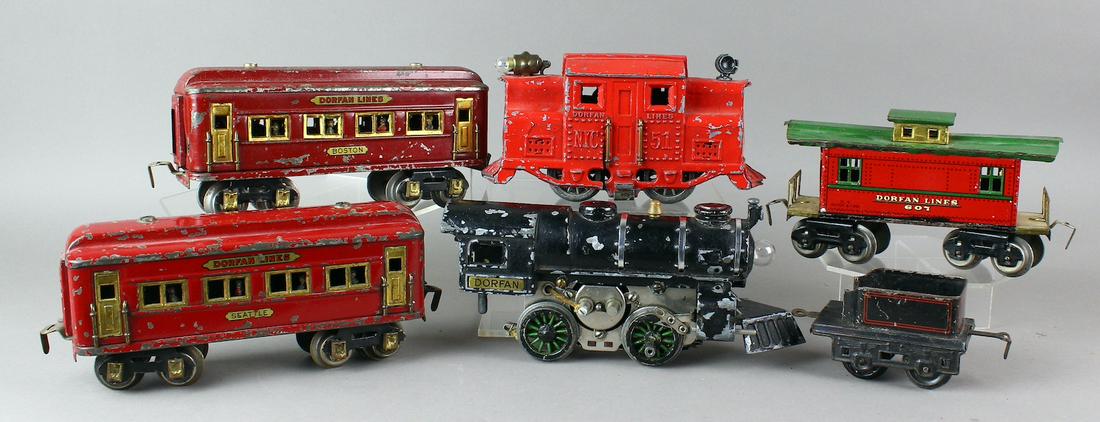 Dorfan NYC Engine 51, Locomotive & Cars: Dorfan NYC Engine 51, Locomotive & Cars- Boston, Seattle and 607 Caboose.