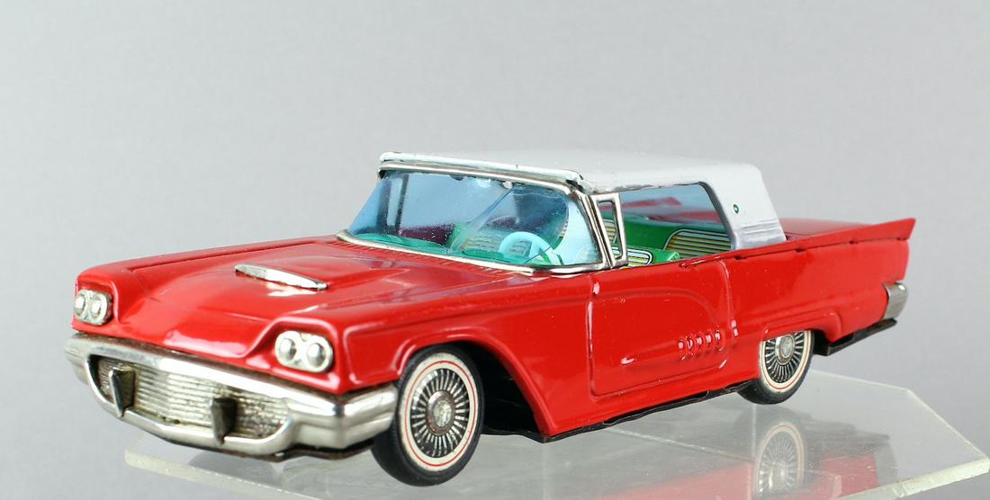 1950s Bandai Tin Thunderbird Classic Coupe: 1950s Bandai Tin Thunderbird Coupe . Excellent, 8 1/2 inches long.