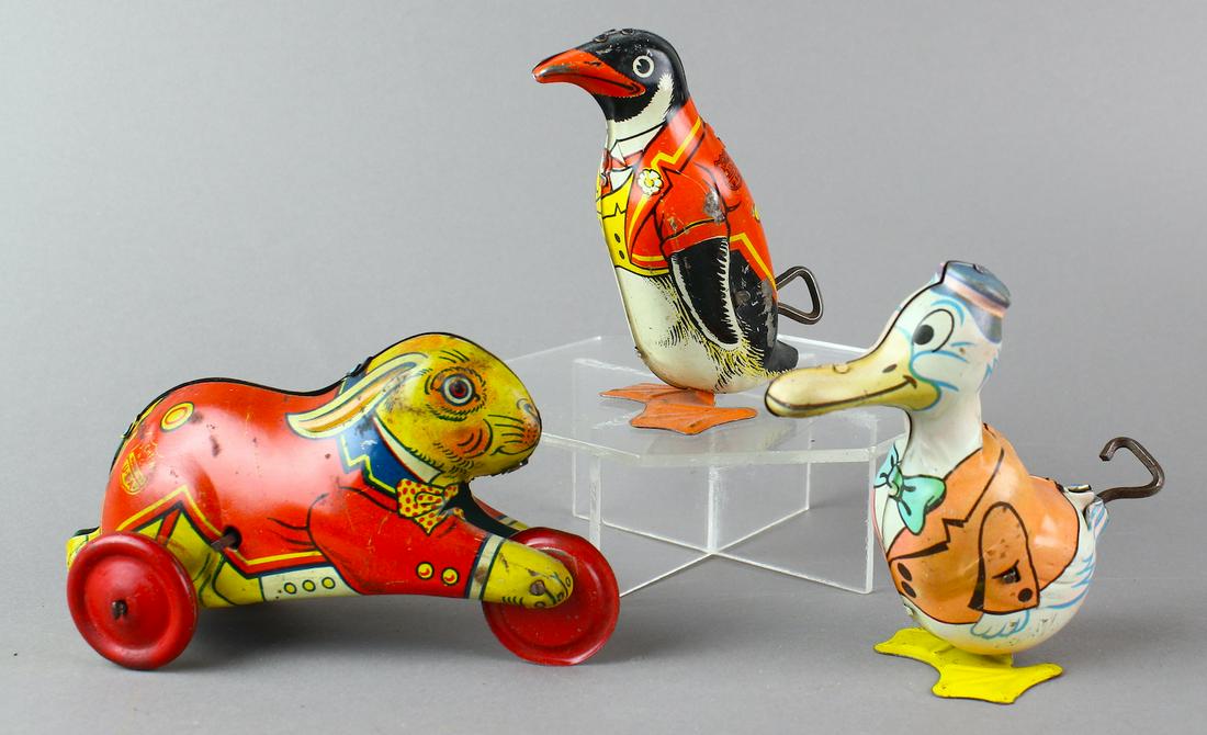 J. Chein Rabbit, Penguin, Duck Walker Wind Ups: J. Chein Rabbit, Penguin, Duck Walker Wind Ups